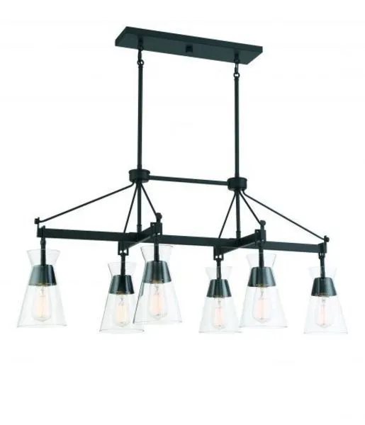 Product Image 4 for Lakewood 6 Light Linear Chandelier from Savoy House 