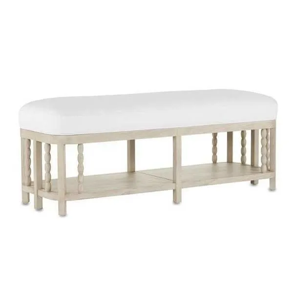 Product Image 1 for Norene Muslin Bench from Currey & Company