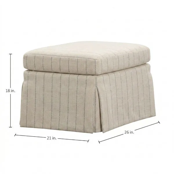 Product Image 1 for Amber Falls Skirted Upholstered Ottoman from Gabby