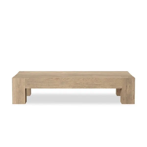 Product Image 1 for Abaso Whitewash Rustic Oak Rectangular Coffee Table from Four Hands