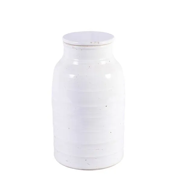 Product Image 1 for Busan White Flat Lidded Jar - Short from Legend of Asia