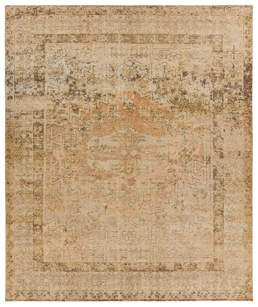 Product Image 1 for Elinor Hand-Knotted Medallion Brown / Terracotta Rug 18" x 18" from Jaipur 