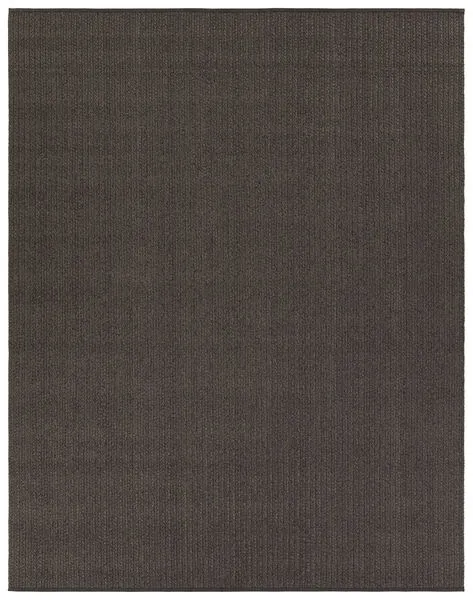 Handmade dark gray indoor/outdoor solid rug 2 by 3 feet with a tightly woven textured surface