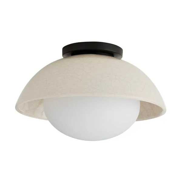 Product Image 1 for Glaze Small Ivory Stained Ceramic Flush Mount from Arteriors