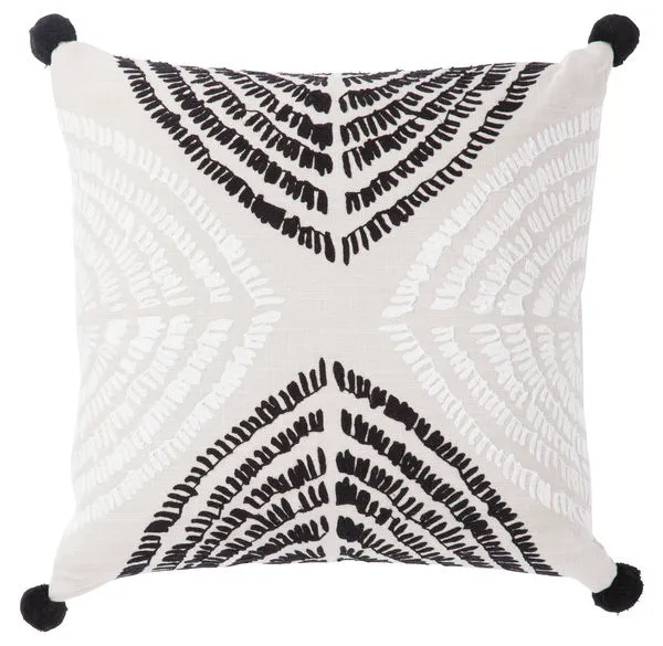 Product Image 1 for Angelika Black/ Silver Textured  Throw Pillow 22 inch by Nikki Chu from Jaipur 