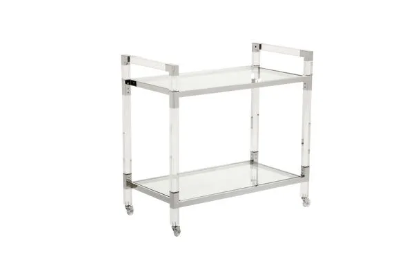 Product Image 1 for Jacqueline Acrylic Bar Cart from Chelsea House