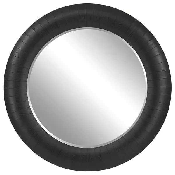 Product Image 1 for Stockade Black Round Mirror from Uttermost