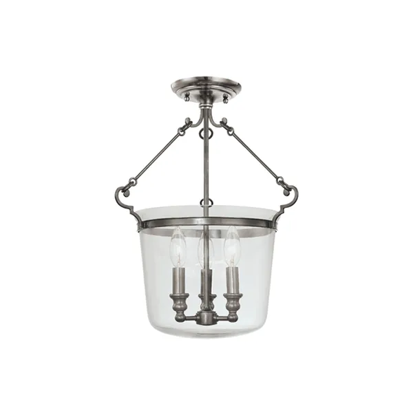 Product Image 1 for Quinton 3 Light Semi Flush from Hudson Valley