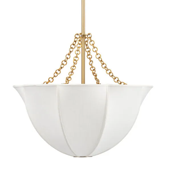 Product Image 1 for Aire Small Off-White Linen Chandelier from Jamie Young