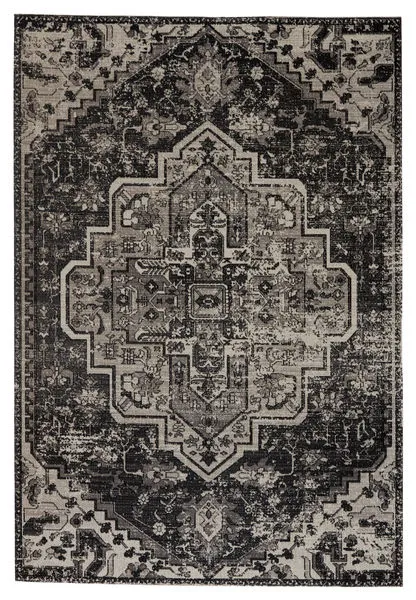 Product Image 4 for Ellery Indoor/ Outdoor Medallion Black/ Gray Rug from Jaipur 