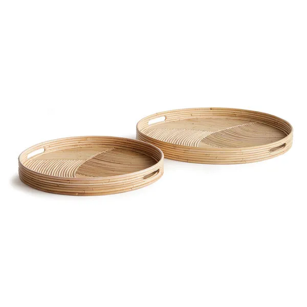 Product Image 1 for Jelani Cane Round Trays, Set Of 2 from Napa Home And Garden