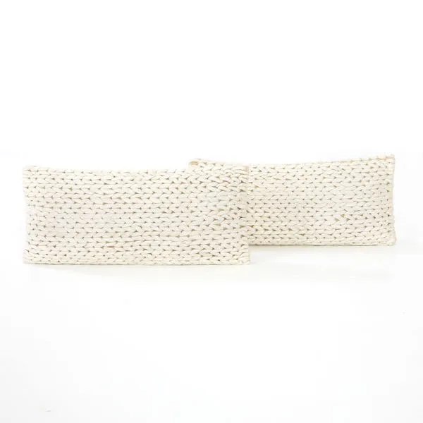 Product Image 4 for Cream Braided Pillow, Set Of 2 12x28" from Four Hands
