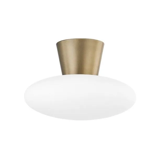 Product Image 1 for Brody Patina Brass 1-Light Flush Mount from Troy Lighting