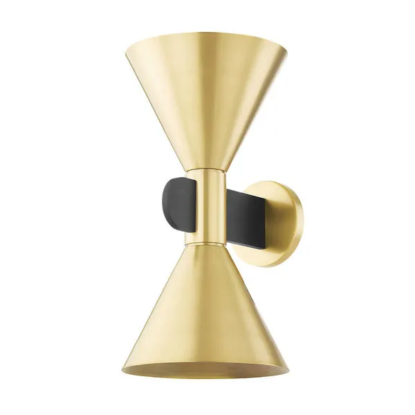 Product Image 1 for Cranston 2-Light Wall Sconce - Aged Brass from Hudson Valley