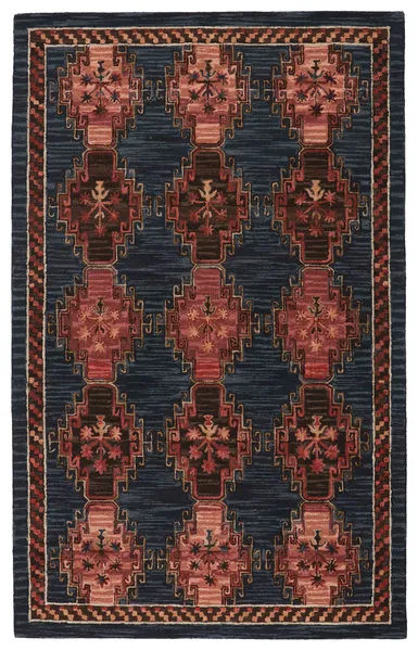 Product Image 4 for Vibe By Kyoto Handmade Tribal Dark Blue/ Pink Rug from Jaipur 