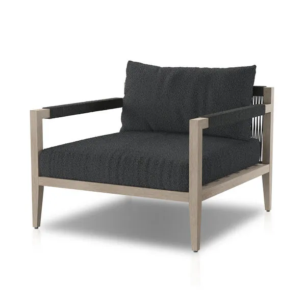 Product Image 1 for Sherwood Fiqa Boucle Modern Outdoor Chair - Grey Finish from Four Hands