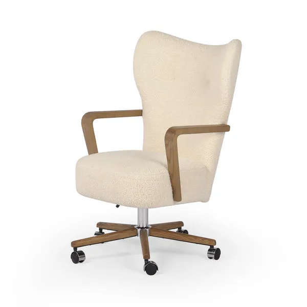 Product Image 1 for Melrose Solid Ash Desk Chair - Sheepskin Natural from Four Hands