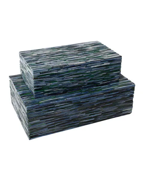 Product Image 1 for Perseus Blue Box, Set of 2 from Currey & Company