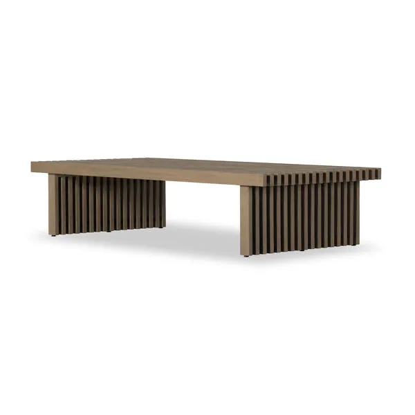 Product Image 1 for Haskell Brown Wooden Outdoor Coffee Table - Washed Brown from Four Hands