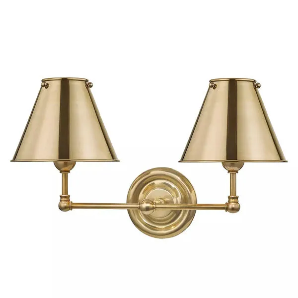 Product Image 1 for Classic No.1 2 Light Wall Sconce W/ Metal Shade from Hudson Valley