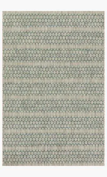 Product Image 2 for Isle Indoor / Outdoor Grey / Teal Rug from Loloi