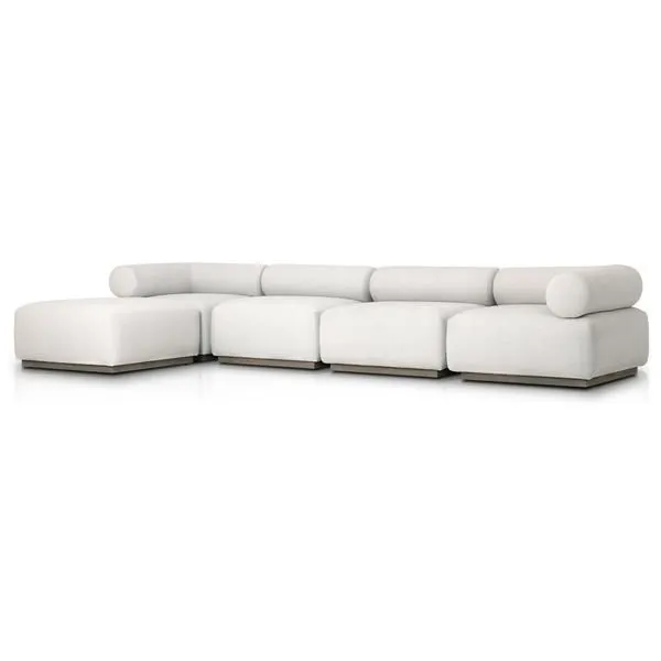 Product Image 1 for Lenox Outdoor 4 Piece Sectional with Ottoman from Four Hands