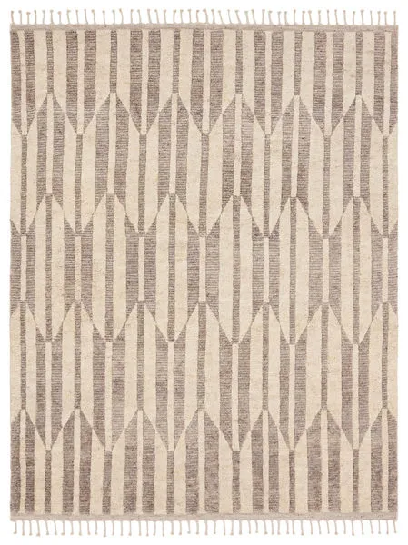 Product Image 1 for Quest Handknotted Abstract Cream / Gray Rug from Jaipur