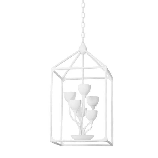 Product Image 1 for Westwood 8-Light Gesso White Lantern from Troy Lighting