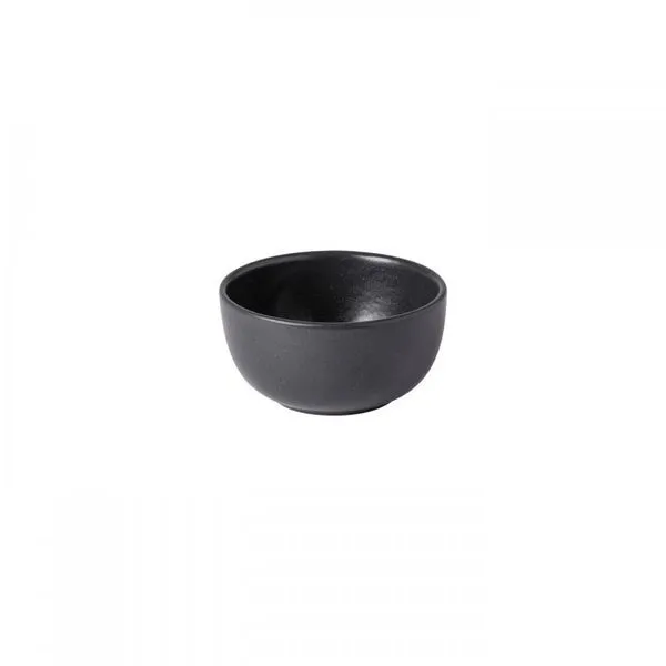 Seed grey matte ceramic fruit bowl with rounded shape and smooth finish