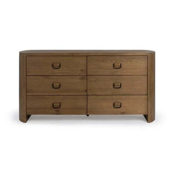 Product Image 1 for Kyrie 6-Drawer Oak Veneer Dresser from Classic Home