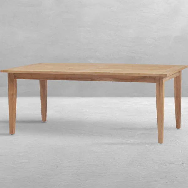 Product Image 1 for QS Croquet Teak Rectangular Farm Table, Natural Teak from Summer Classics