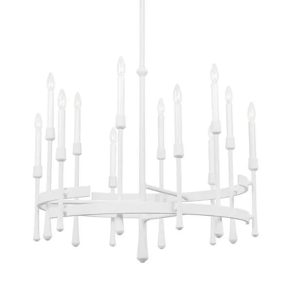Product Image 1 for Hathaway 12-Light Chandelier - White Plaster from Hudson Valley