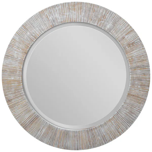 Product Image 4 for Repose Whitewash Round Mirror from Uttermost