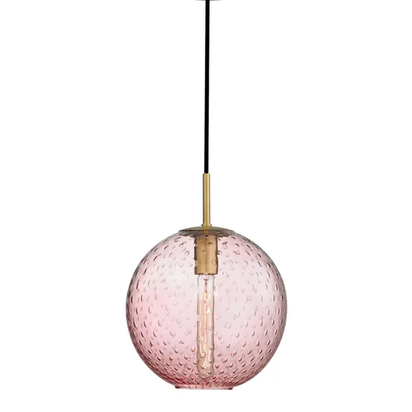 Product Image 1 for Rousseau 1 Light Pendant Pink Glass from Hudson Valley