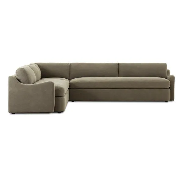 Product Image 1 for Aurelia 132" 3-Piece Sectional Broadway Olive from Four Hands