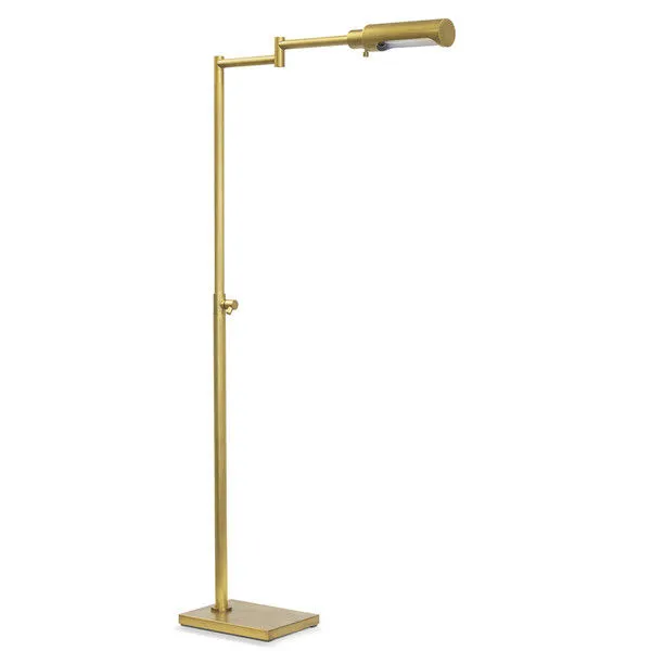 Product Image 1 for Noble Steel Floor Task Reading Lamp  - Natural Brass from Regina Andrew Design
