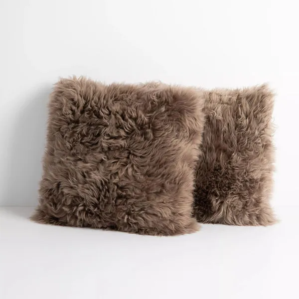 Product Image 5 for Lalo Lambskin Pillow, Taupe, Set Of 2 from Four Hands