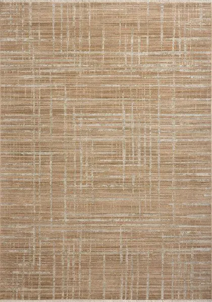 Wade Clay Silver Rug in earth tones with abstract linear motifs and distressed texture, power-loomed polyester