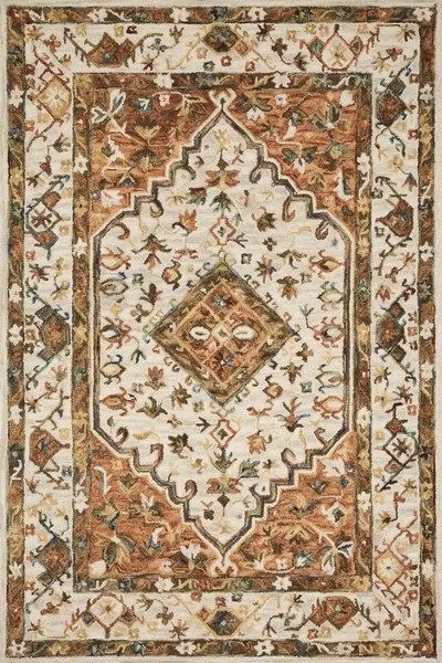Product Image 3 for Beatty Ivory / Rust Rug from Loloi
