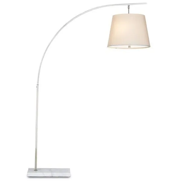 Product Image 2 for Cloister Brushed Nickel Floor Lamp from Currey & Company