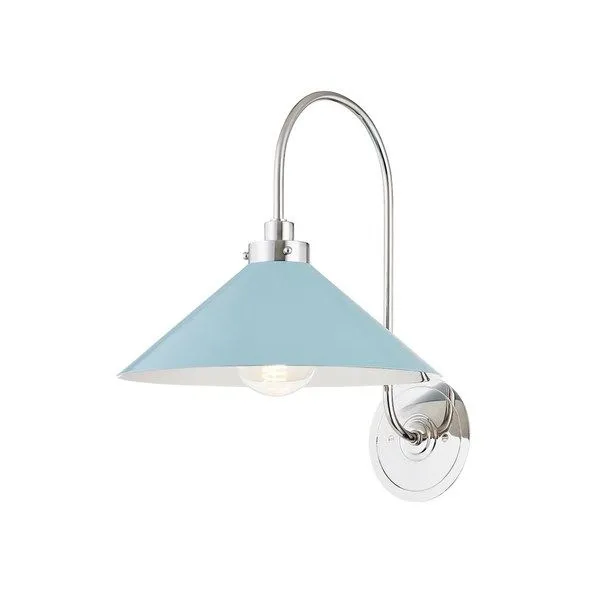 Product Image 1 for Clivedon 1-Light Blue Bird Polished Nickel Sconce from Hudson Valley