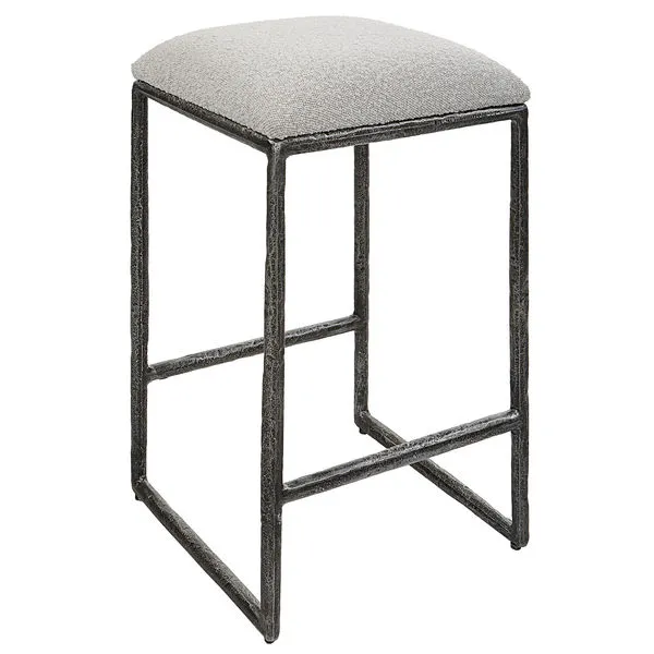 Product Image 1 for Brisbane Iron & Boucle Counter Stool from Uttermost