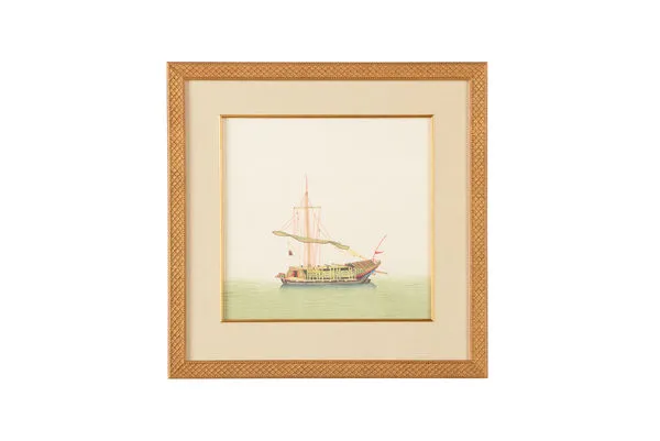 Product Image 1 for Chin Junk Sail Furld Artwork from Chelsea House