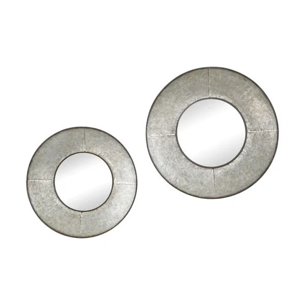 Product Image 1 for Choptank Metal Framed Wall Mirrors In Oxidized Aluminum   Set Of 2 from Elk Home