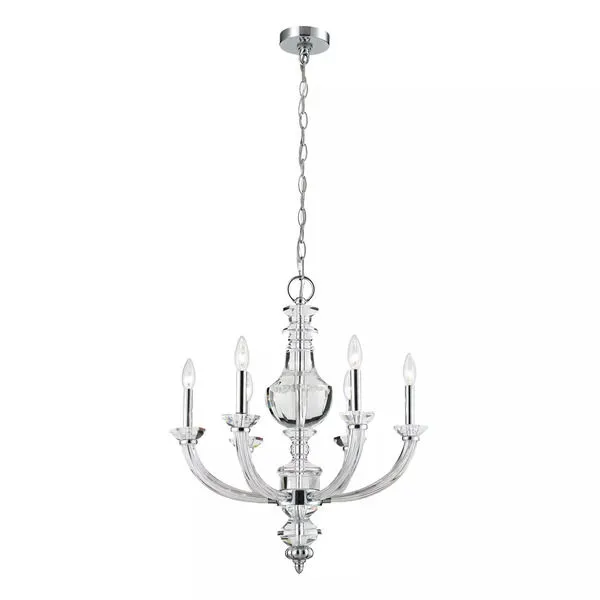 Product Image 2 for 6  Light Chandelier In Polished Chrome from Elk Lighting