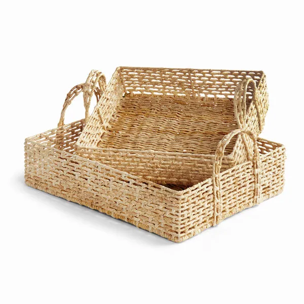 Product Image 1 for Juliet Abaca Nesting Rectangular Trays, Set Of 2 from Napa Home And Garden