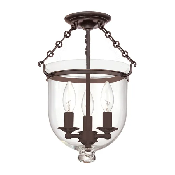 Product Image 1 for Hampton 3 Light Semi Flush from Hudson Valley