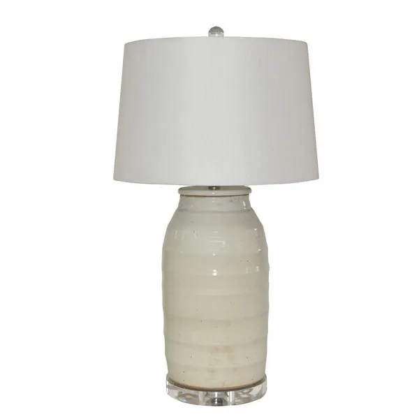 Product Image 1 for Busan White Flat Lidded Jarlamp from Legend of Asia