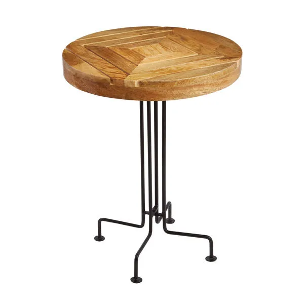 Product Image 1 for Natural Mango Wood Slatted Accent Table from Elk Home