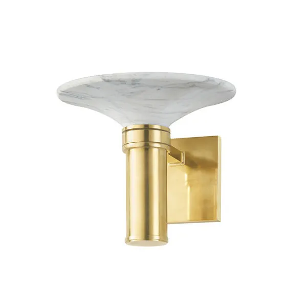 Product Image 1 for Brann 1-Light Wall Sconce - Aged Brass from Hudson Valley